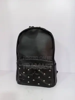 Leather Back Pack Black