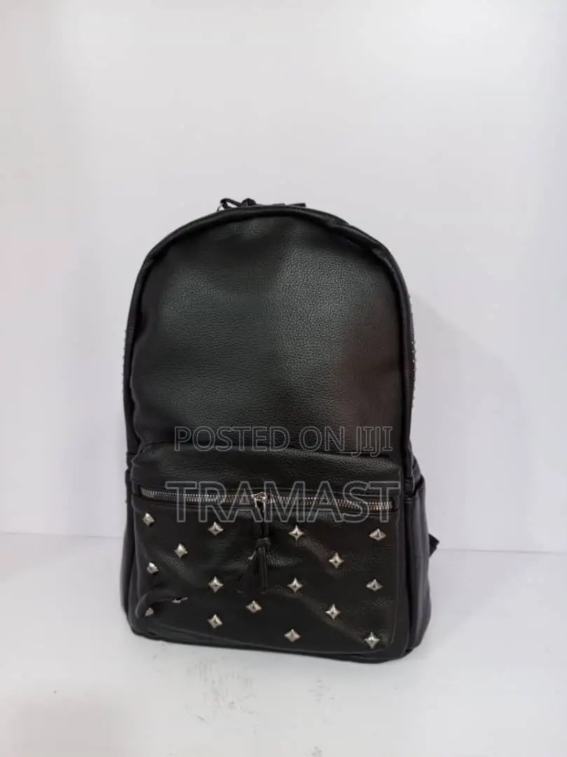 Leather Back Pack Black