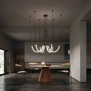 Nordic Modern Art Line Led Pendant Hanging Chandelier Light
