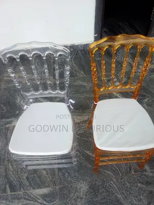 Clear and Gold Napoleon Chairs