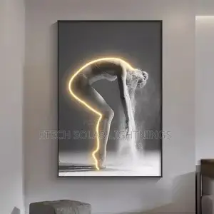 Modern Abstract Light With Illuminated Led Painting Wal Lamp