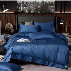 Blue Silk Bedsheet With Pillow Case