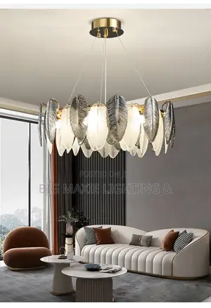 Modern Luxury Glass Feather Pendant Living Room Chandelier