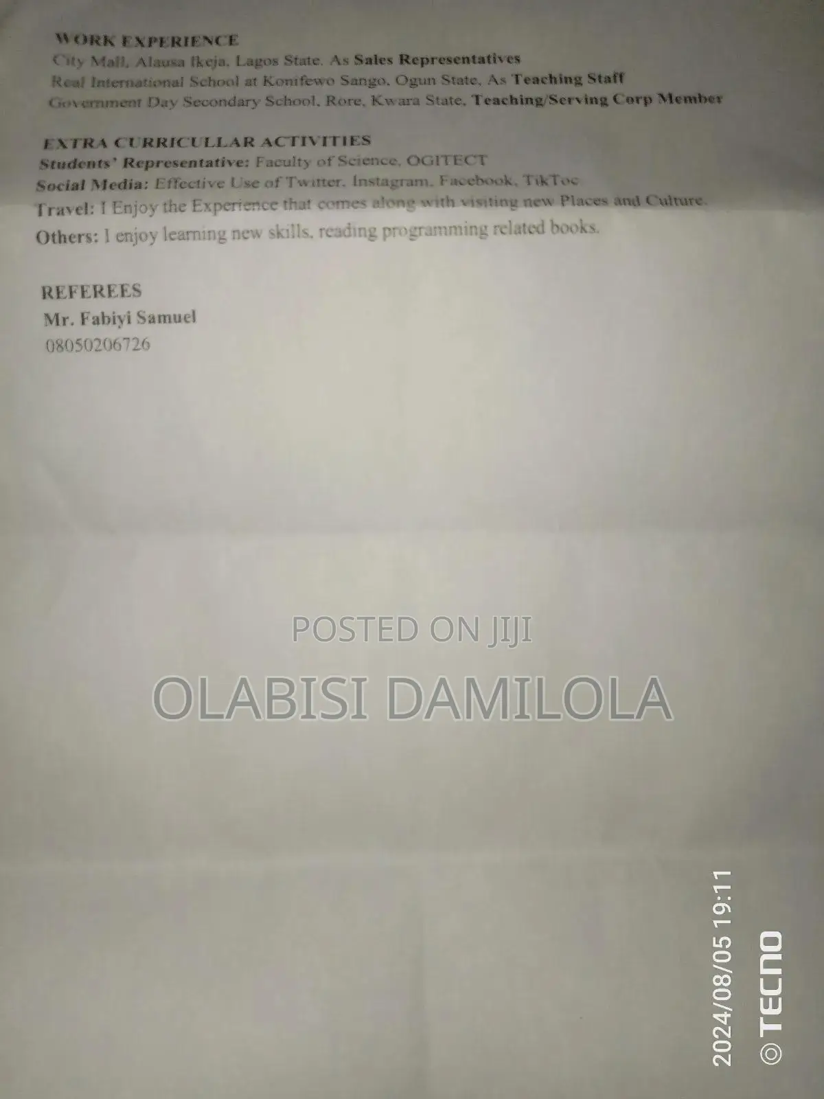 Receptionist