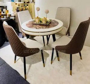 Marble Circular Dinning Set