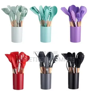 12 Peices Silicon Non Stick Spoon