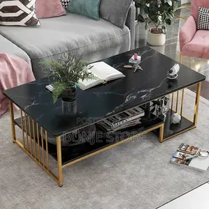Hq Exotic Nordic Faux Marble Centre Table Colour: Black, White