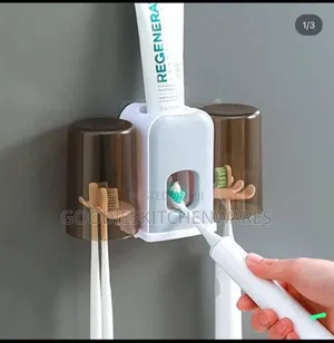 Toothpaste Dispenser and Toothbrush Holder