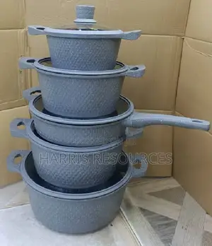 Die Caste Granite Nonstick Pots - 5pcs