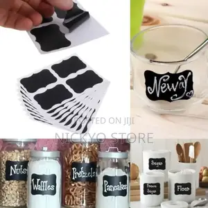 24pcs Waterproof Chalkboard Kitchen Spice Label Stickers