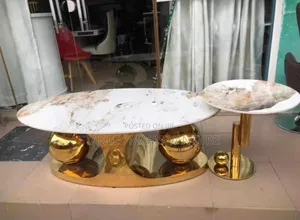 Luxurious Marble Center Table With Stool