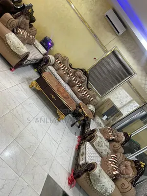 Royal Sofa Set With Center Table and Side Stools