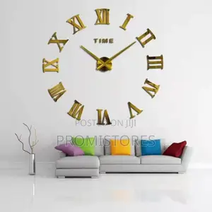 Diy Wall Numeral Decorative Wall Clock Black