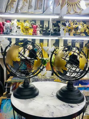 Gold World Map Decorative Design Big and Small.