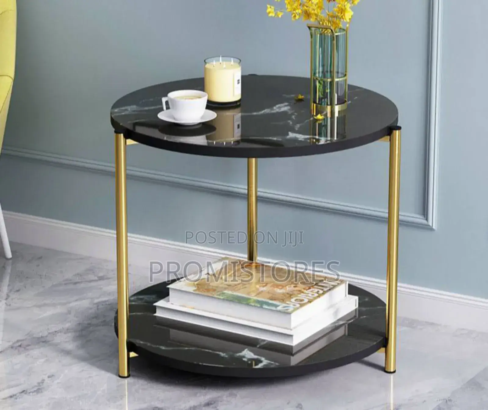 Side Stool in Black and White