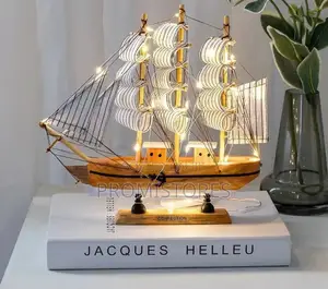 Wooden Ship Decorative Figurine in 24cm, 33cm and 40cm.