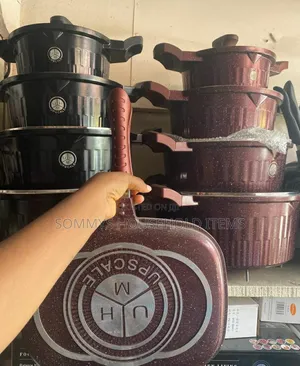 Quality UHM Die-Cast Cookware Set With Double Grill Pan