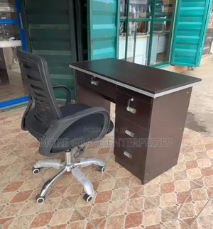 A Set of Office Desk and Chair by 1 Meter.