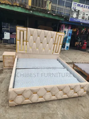 Quality 6by6 Upholstery Padded Bed Frame With One Bed Side