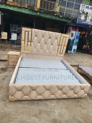 Quality 6by6 Upholstery Padded Bed Frame With One Bed Side