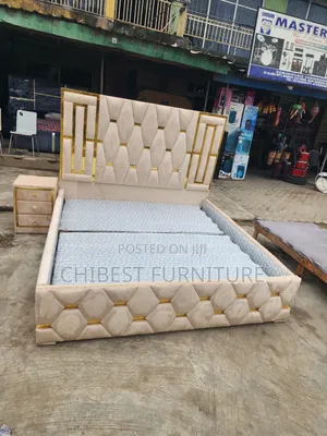 Quality 6by6 Upholstery Padded Bed Frame With One Bed Side