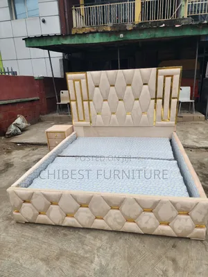 Quality 6by6 Upholstery Padded Bed Frame With One Bed Side