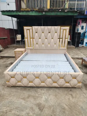 Quality 6by6 Upholstery Padded Bed Frame With One Bed Side