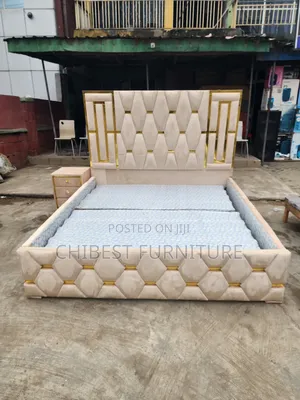Quality 6by6 Upholstery Padded Bed Frame With One Bed Side