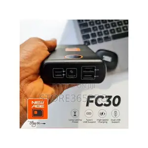 New Age Power Bank 30000mah FAST CHARGE TYPE C INPUT/OUTPU