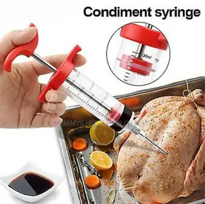 Meat Injector Syringe Marinade Needles for BBQ Grill