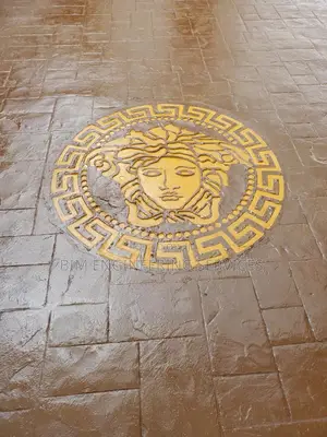 Concrete Stamping Painting Floor Polish,Versace Head