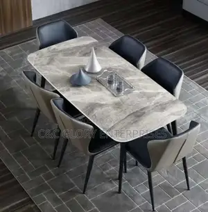 6 Seaters Marble Dining Set