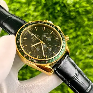 Original Omega Chronograph Black Leather Watch Is Available