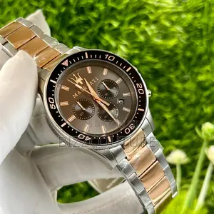 Original Maserati Chronograph Gold Mix Silver Chain Watch