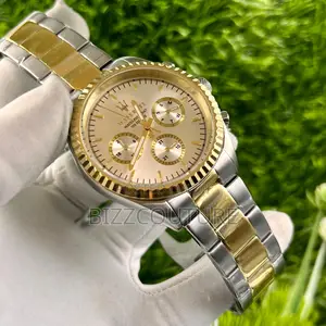Original Maserati Chronograph Gold Mix Silver Chain Watch