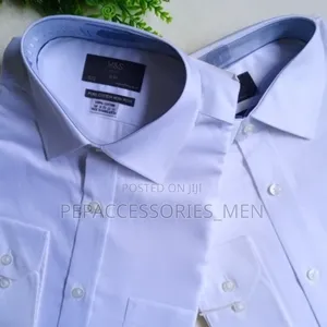Unisex White Collar Shirts