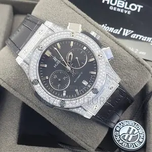Original Automatic Chronograph Black Leather Watch in Store