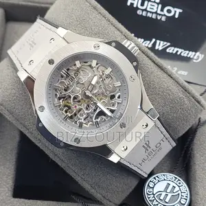 Original Hublot Mechanical Gray Leather Watch Is Avialable