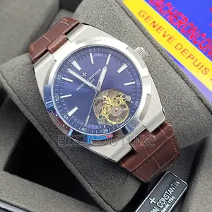 Original Vacheron Constantin Blue Dail Brown Leather Watch