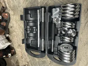 15kg Chrome Dumbbell With Extra Barbell