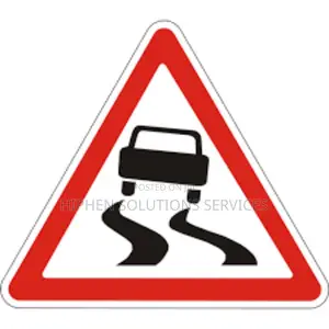 Red Slippery Road Sign
