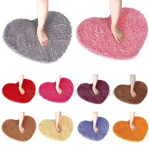 Heart Shape Shaggy Soft Door Mat/Rug