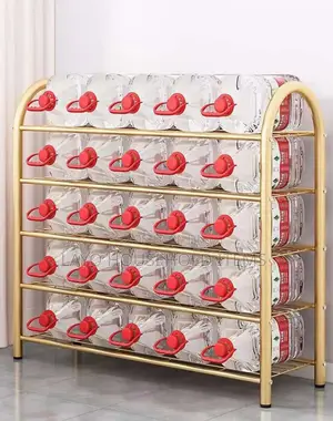 Golden Metal Shoe Rack,Adjustable Shoe Organizer