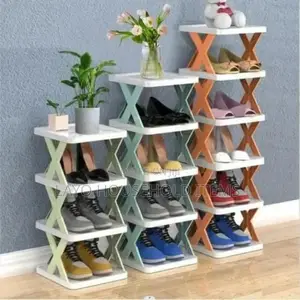 Adjustable Plastic Foldable Shoe Cabinet Storage