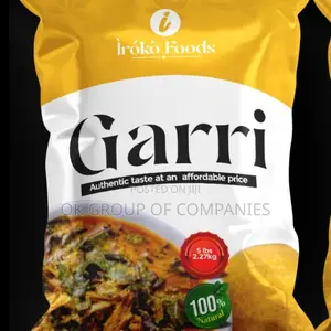 Ijebu White and Yellow Garri Packaging Printing in Lagos