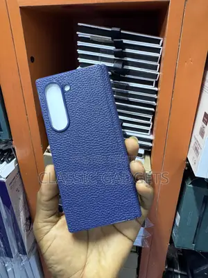 Slim Leather Simple Cover With Glass for Galaxy Z Fold 6