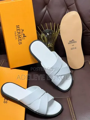 Hermes Luxury Leather Slippers