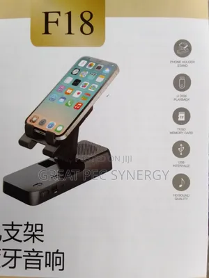 Phone Stand and Holder With Speaker Bracket