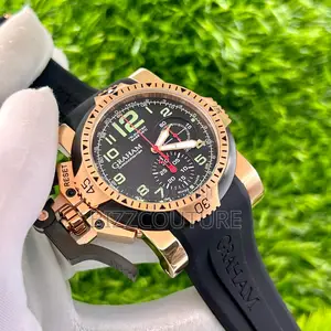Original Graham Chronograph Black Rubber Strap Watch