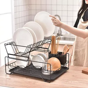 2tier Plate Rack With Cutlery Holder